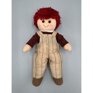 Darice Cloth Ragdoll Boy W/ Red Yarn Hair 12” Stuffed Doll